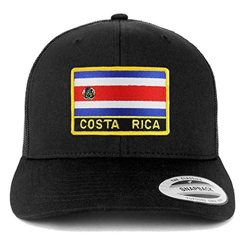 Trendy Apparel Shop Costa Rica Flag Patch Retro Trucker Mesh Cap