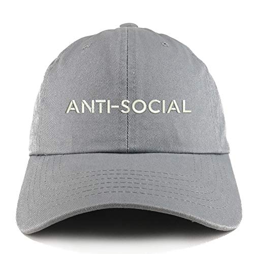 Trendy Apparel Shop Anti Social Solid Adjustable Unstructured Dad Hat