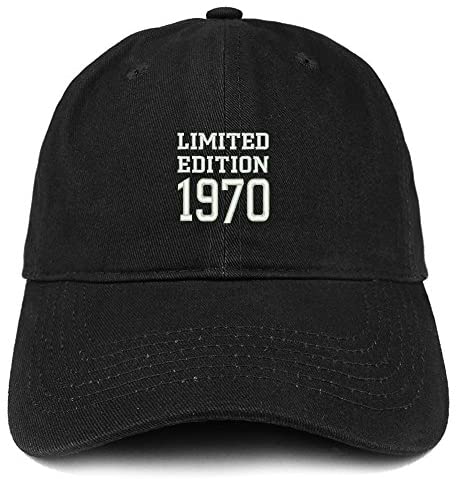 Trendy Apparel Shop Limited Edition 1970 Embroidered Birthday Gift Brushed Cotton Cap