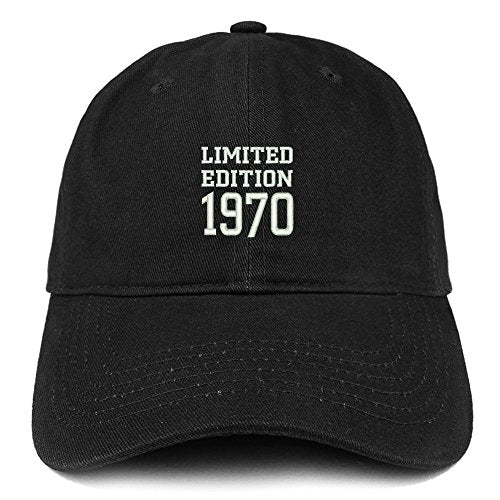 Trendy Apparel Shop Limited Edition 1970 Embroidered Birthday Gift Brushed Cotton Cap