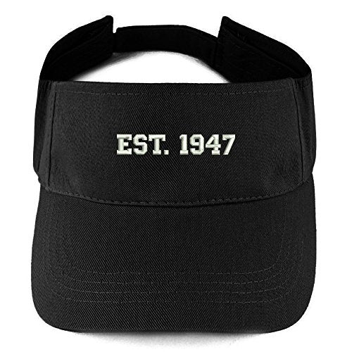 Trendy Apparel Shop EST 1947 Embroidered - 74th Birthday Gift Summer Adjustable Visor