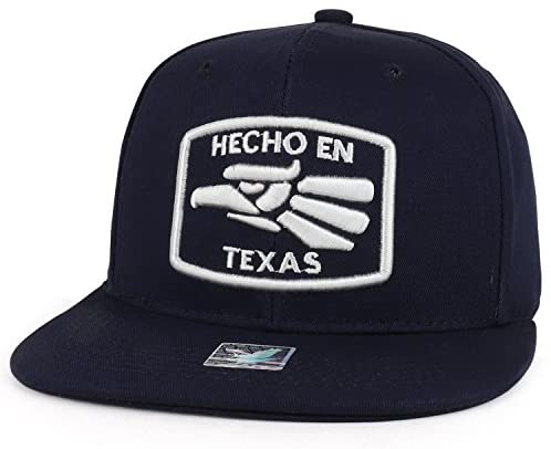 Trendy Apparel Shop Hecho en Texas Eagle 3D Embroidered Flatbill Snapback Cap