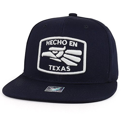 Trendy Apparel Shop Hecho en Texas Eagle 3D Embroidered Flatbill Snapback Cap