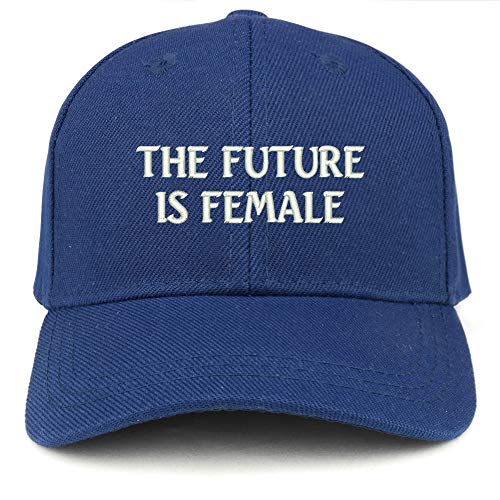 Trendy Apparel Shop The Future is Female Embroidered Youth Size Kids Structured Baseball Cap