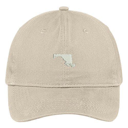Trendy Apparel Shop Maryland State Map Embroidered Low Profile Soft Cotton Brushed Baseball Cap