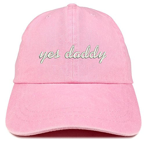 Trendy Apparel Shop Yes Daddy Embroidered Pigment Dyed Cotton Baseball Cap