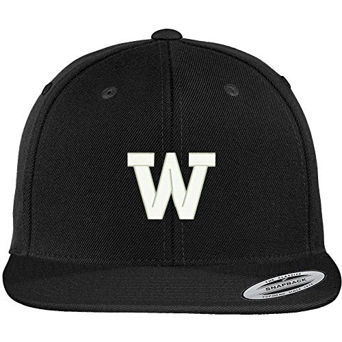 Trendy Apparel Shop Letter W Collegiate Varsity Font Initial Embroidered Baseball Cap