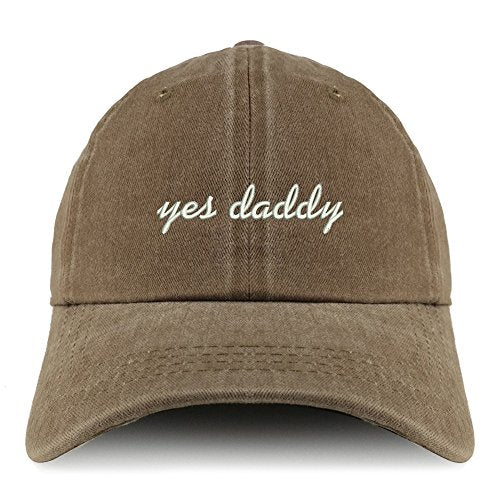 Trendy Apparel Shop Yes Daddy Embroidered Pigment Dyed Unstructured Cap