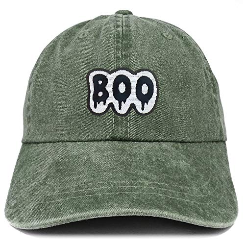 Trendy Apparel Shop Boo Patch Pigment Dyed Washed Baseball Cap