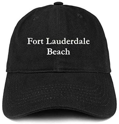 Trendy Apparel Shop Fort Lauderdale Beach Embroidered Brushed Cotton Cap