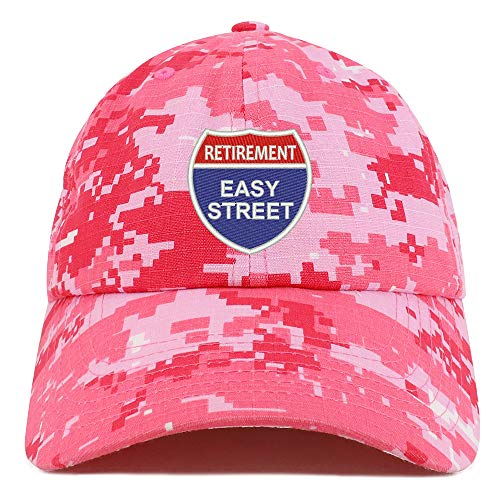 Trendy Apparel Shop Retirement Easy Street Soft Crown 100% Brushed Cotton Cap