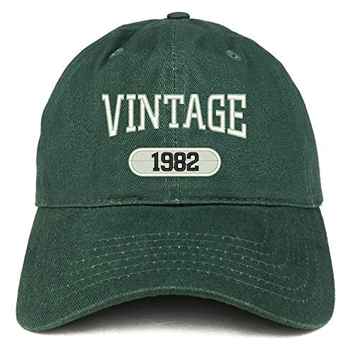 Trendy Apparel Shop Vintage 1982 Embroidered 39th Birthday Relaxed Fitting Cotton Cap
