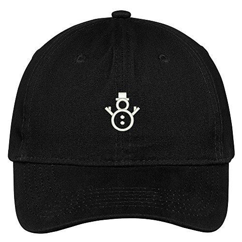 Trendy Apparel Shop Snowman Embroidered Soft Cotton Adjustable Cap Dad Hat