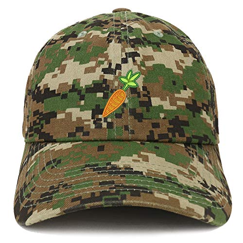 Trendy Apparel Shop Carrot Embroidered Soft Crown 100% Brushed Cotton Cap