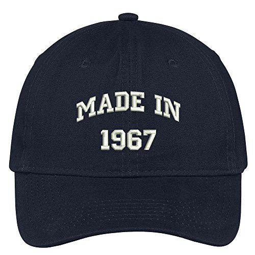 Trendy Apparel Shop Made in 1967-52nd Birthday Embroidered Brushed Cotton Baseball Cap