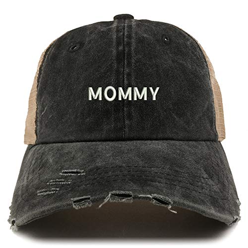 Trendy Apparel Shop Mommy Embroidered Washed Front Frayed Bill Cap
