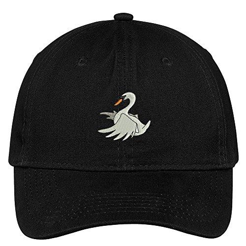 Trendy Apparel Shop Swan Embroidered Cap Premium Cotton Dad Hat
