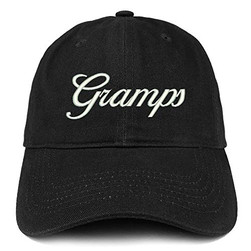 Trendy Apparel Shop Gramps Embroidered Soft Crown 100% Brushed Cotton Cap