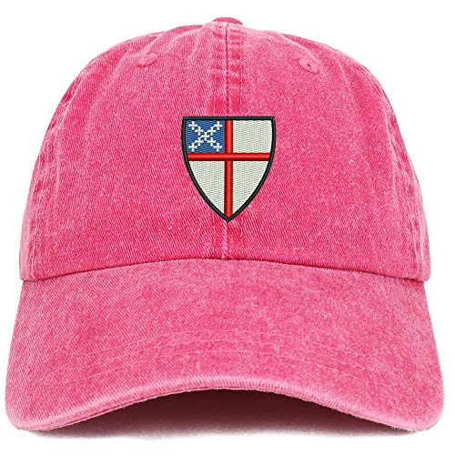 Trendy Apparel Shop Episcopal Shield Embroidered Washed Low Profile Cap