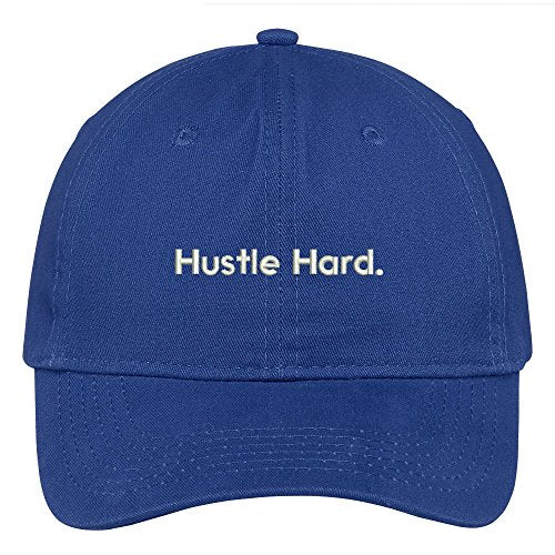 Trendy Apparel Shop Hustle Hard Embroidered Low Profile Soft Cotton Brushed Baseball Cap