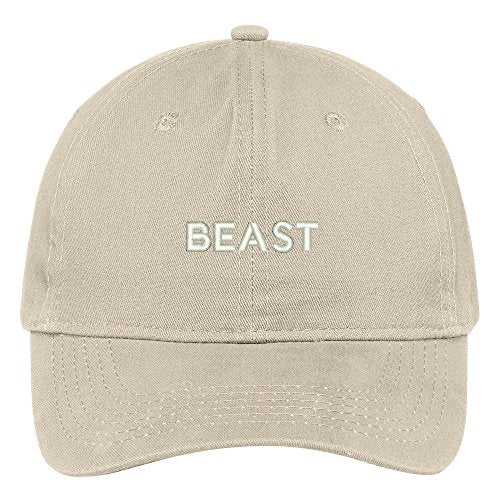 Trendy Apparel Shop Beast Embroidered Soft Low Profile Adjustable Cotton Cap