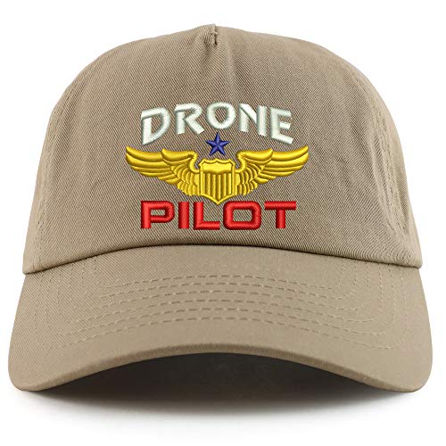 Trendy Apparel Shop Drone Operator Pilot Embroidered 5 Panel Unstructured Soft Crown Baseball Cap