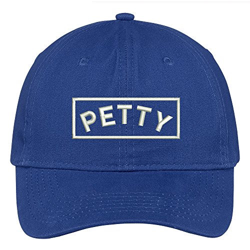 Trendy Apparel Shop Petty with Box Embroidered Soft Crown 100% Brushed Cotton Cap