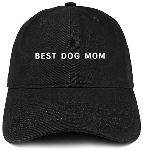Trendy Apparel Shop Best Dog Mom Embroidered Soft Cotton Dad Hat