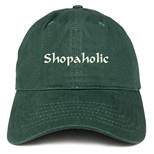 Trendy Apparel Shop Shopaholic Embroidered Low Profile Brushed Cotton Cap