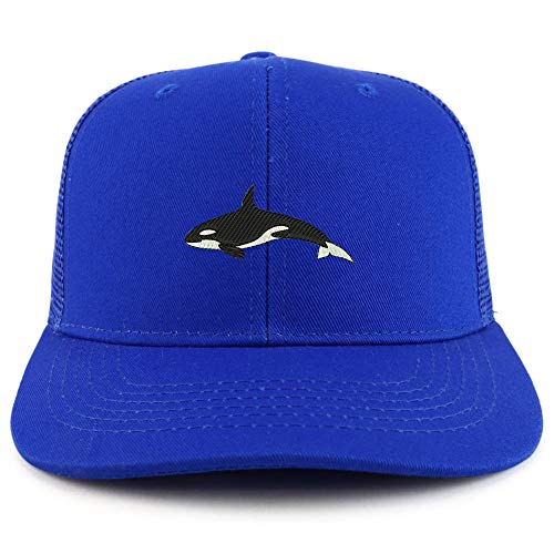 Trendy Apparel Shop Orca Killer Whale Two Tone Mesh Back Trucker Baseball Cap