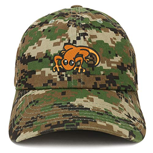 Trendy Apparel Shop Little Lizard Orange Embroidered Unstructured Cotton Dad Hat