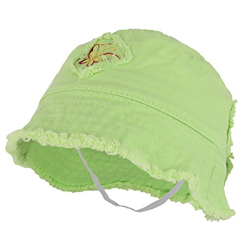 Trendy Apparel Shop Kid's Girls Soft Cotton Flower Patch Embroidered Sun Hat