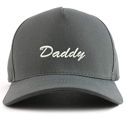 Trendy Apparel Shop Daddy Script Font Embroidered Oversized 5 Panel XXL Baseball Cap