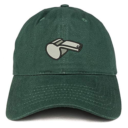 Trendy Apparel Shop Referee Whistle Blower Soft Crown 100% Brushed Cotton Cap