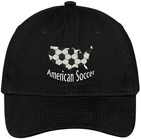 Trendy Apparel Shop American Soccer Embroidered Cap Premium Cotton Dad Hat