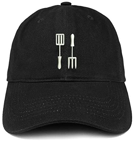 Trendy Apparel Shop Barbeque Utencil Embroidered Low Profile Soft Cotton Baseball Cap