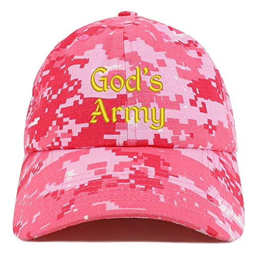 Trendy Apparel Shop God's Army Embroidered Soft Crown 100% Brushed Cotton Cap