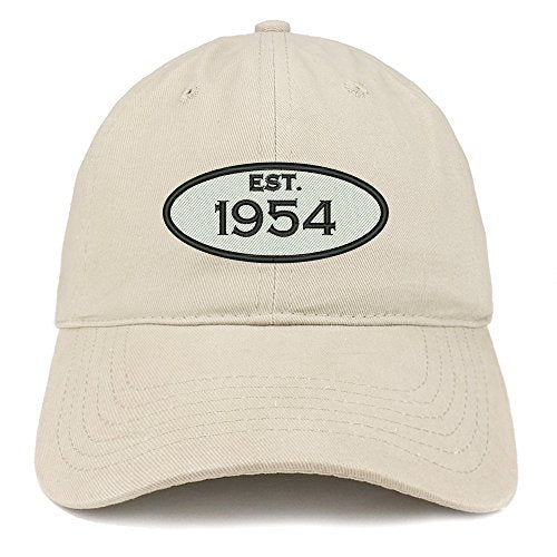 Trendy Apparel Shop Established 1954 Embroidered 67th Birthday Gift Soft Crown Cotton Cap