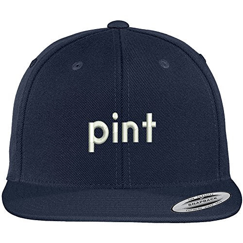 Trendy Apparel Shop Pint Embroidered Flat Bill Premium Classic Snapback Cap