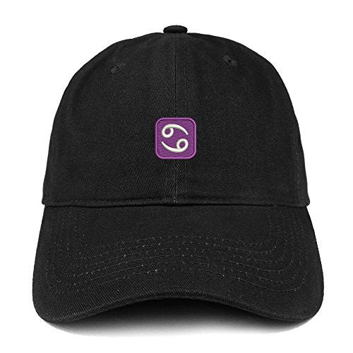 Trendy Apparel Shop Emoticon Cancer Embroidered 100% Soft Brushed Cotton Low Profile Cap