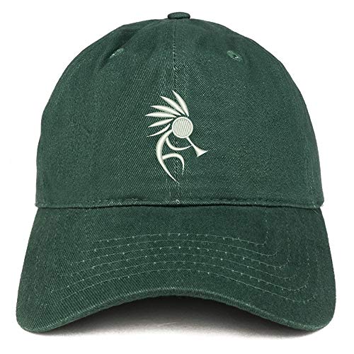Trendy Apparel Shop Kokopelli Embroidered Soft Crown 100% Brushed Cotton Cap