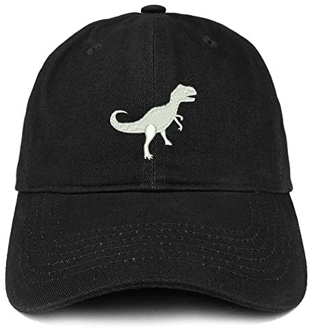 Trendy Apparel Shop T-Rex Silhouette Embroidered Soft Cotton Dad Hat