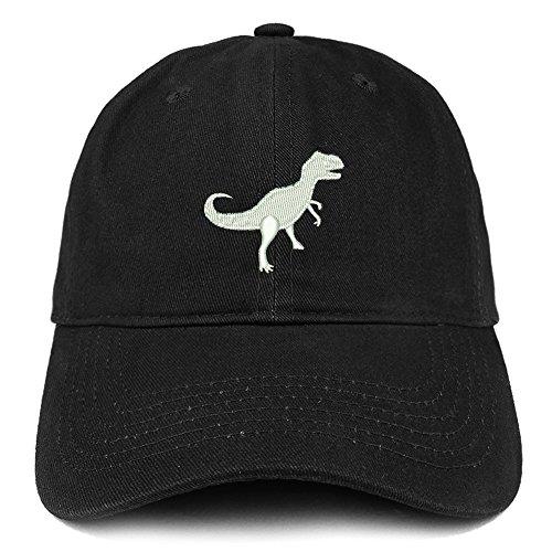 Trendy Apparel Shop T-Rex Silhouette Embroidered Soft Cotton Dad Hat
