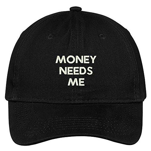 Trendy Apparel Shop Money Needs Me Embroidered Soft Cotton Adjustable Cap Dad Hat