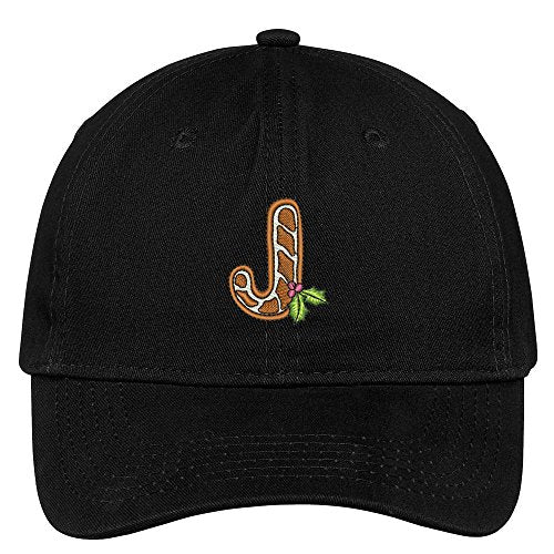 Trendy Apparel Shop Xmas Gingerbread Embroidered Christmas Themed Cotton Baseball Cap