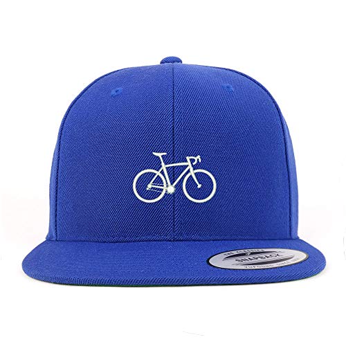 Trendy Apparel Shop Bicycle Embroidered Flat Bill Snapback Cap