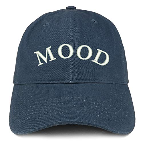 Trendy Apparel Shop Mood Embroidered Soft Crown 100% Brushed Cotton Cap