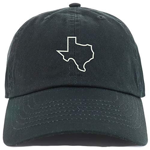 Trendy Apparel Shop Youth Sized Texas State Outline Embroidered Adjustable Unstructured Baseball Cap