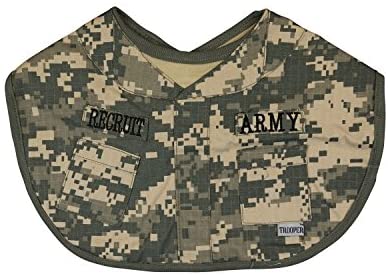 Trendy Apparel Shop Infant Army Recruit Military Camouflage Printed Baby Bib - ACU