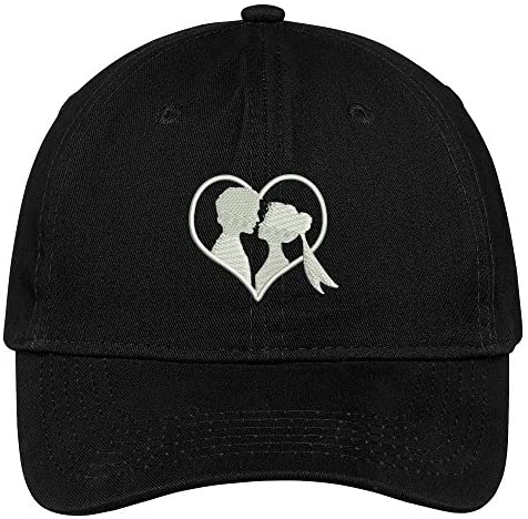Trendy Apparel Shop Wedding Couple Embroidered Low Profile Soft Cotton Brushed Baseball Cap
